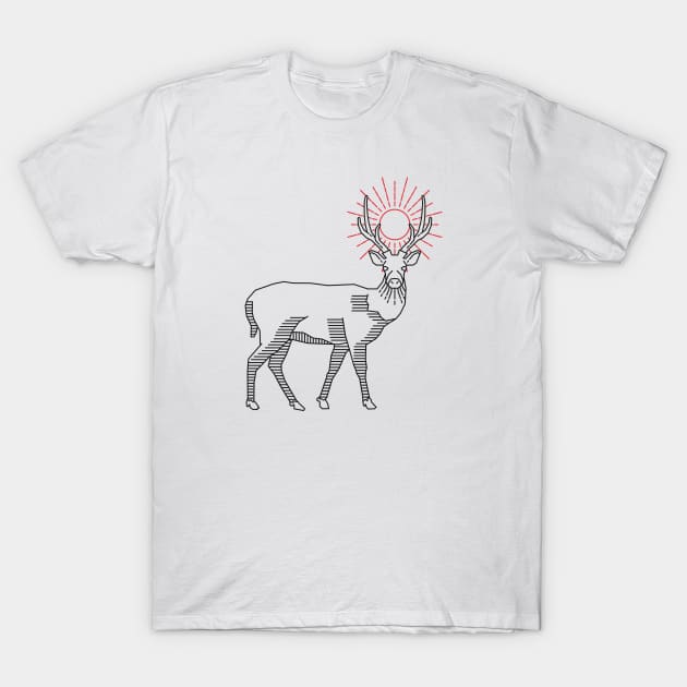 deer : line art T-Shirt by Shankara
